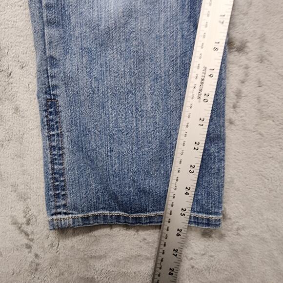 Bandolino Blu Jeans Womens 8 Blue Karyn Boyfriend Mid Rise Straight Leg Crop - Picture 9 of 11